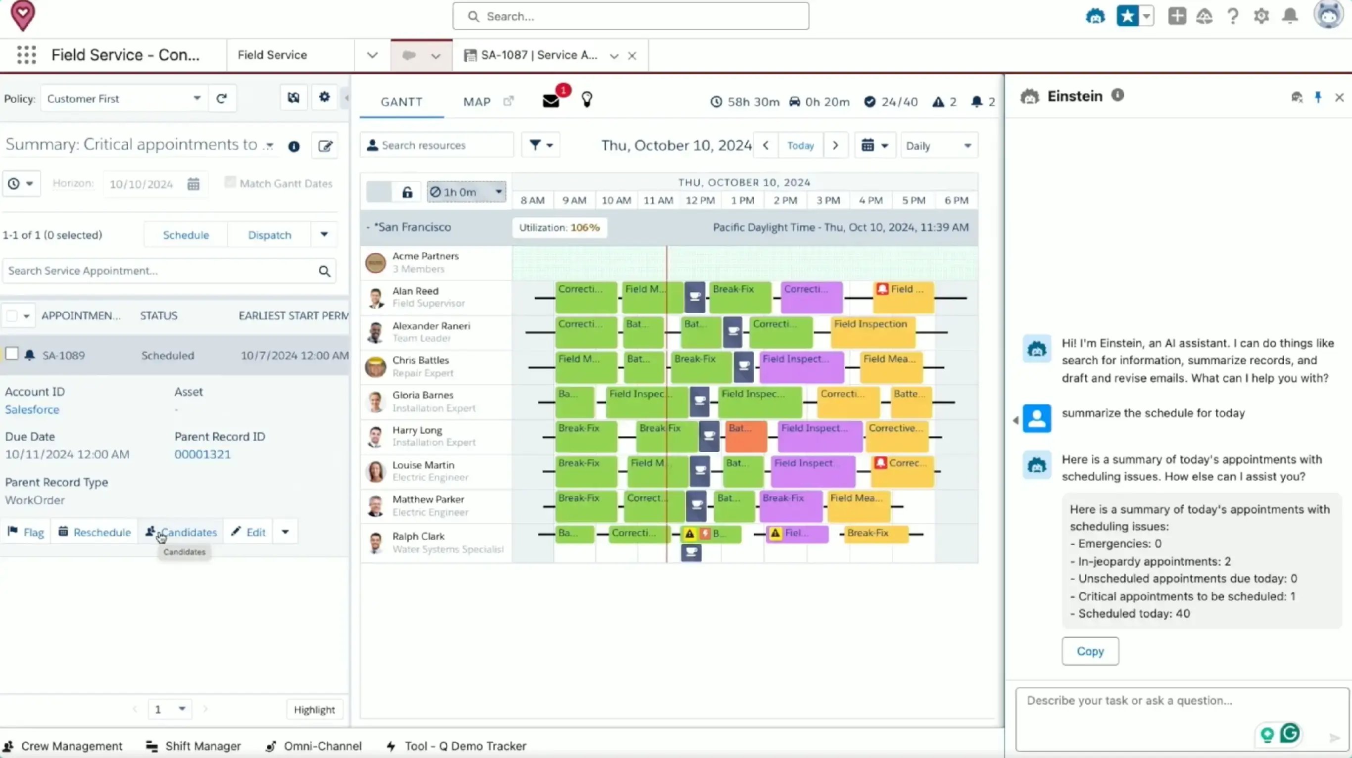 The Dispatcher Agent introduced out-of-the-box filters, enabling us to quickly identify critical appointments that need scheduling. With these filters, we can now access vital information in seconds, allowing to concentrate on optimizing operations efficiently.