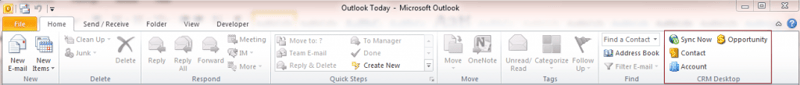 CRM Desktop in MS Outlook