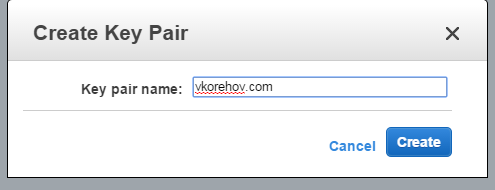 Create key pair