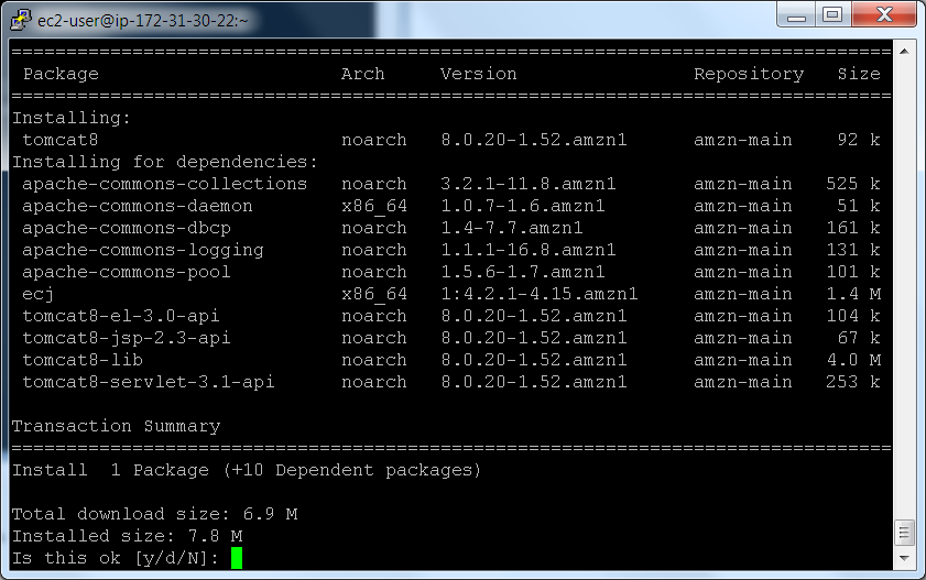 Tomcat install