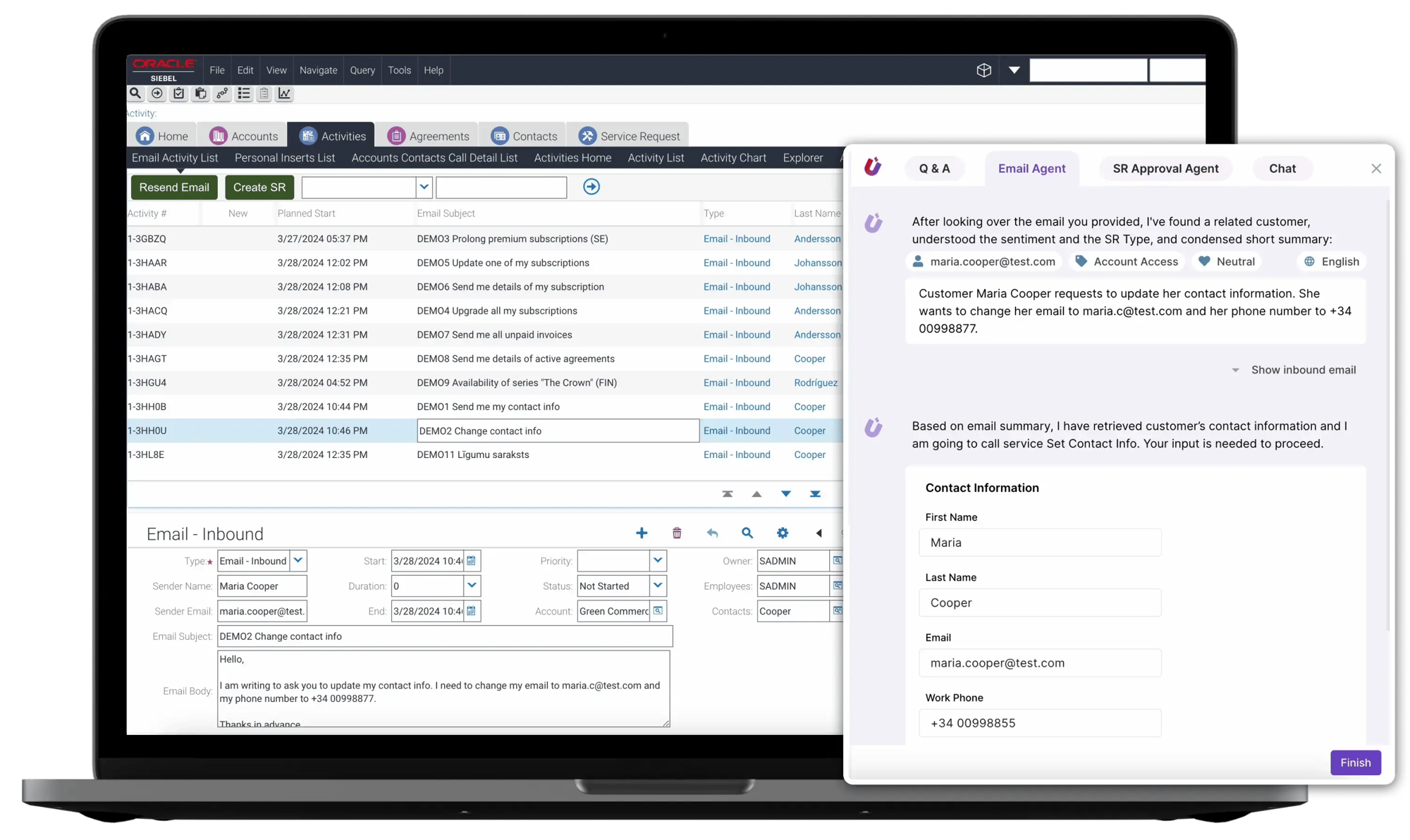 Magnet AI integrated into Siebel